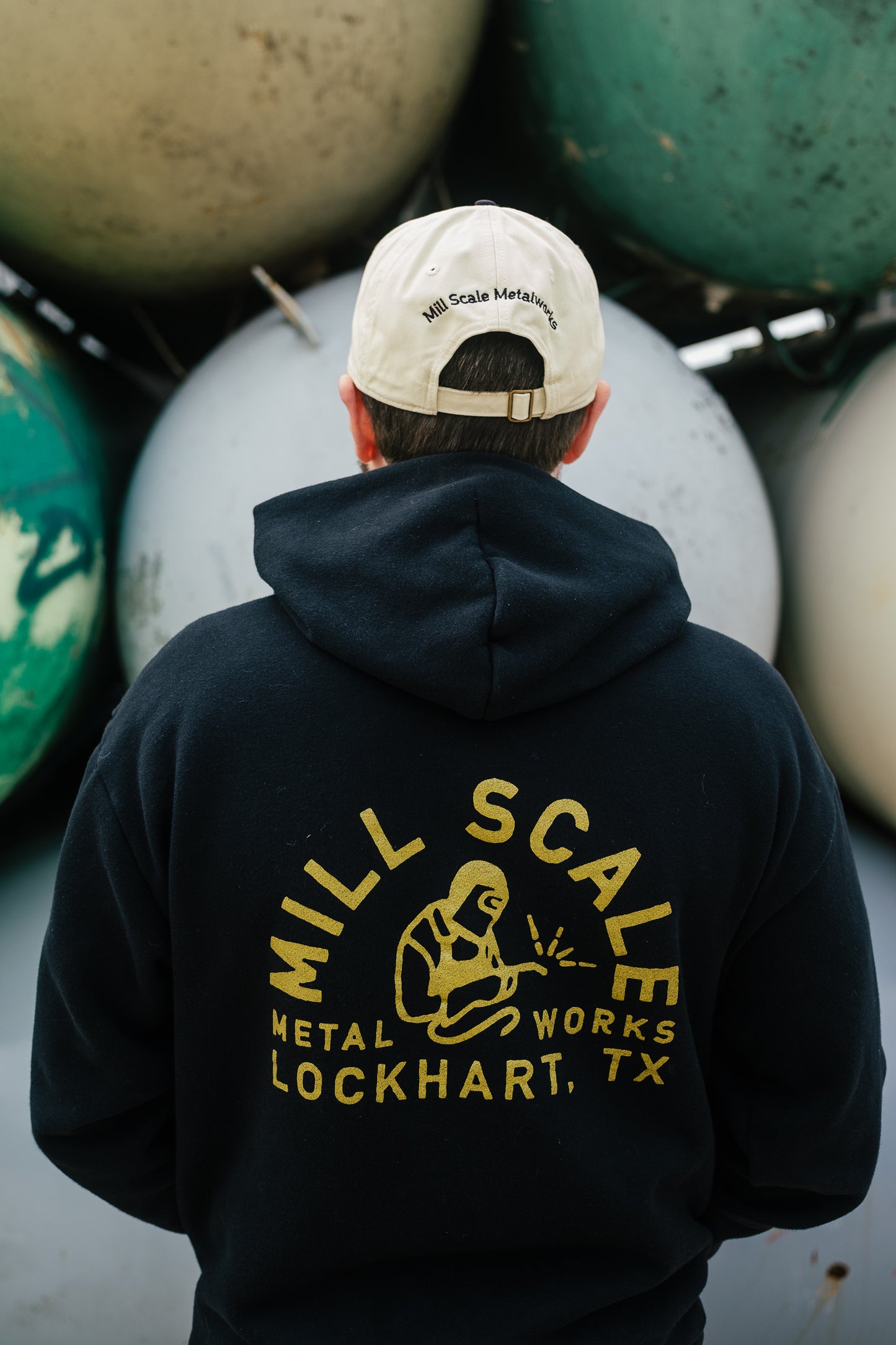 Cream and Black Dad Hat