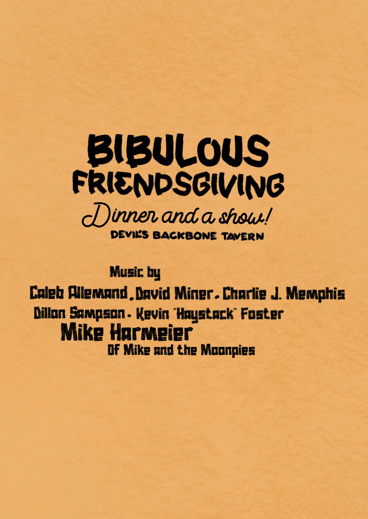 Hill Country Playboys Bibulous Friendsgiving - Dinner and a Show