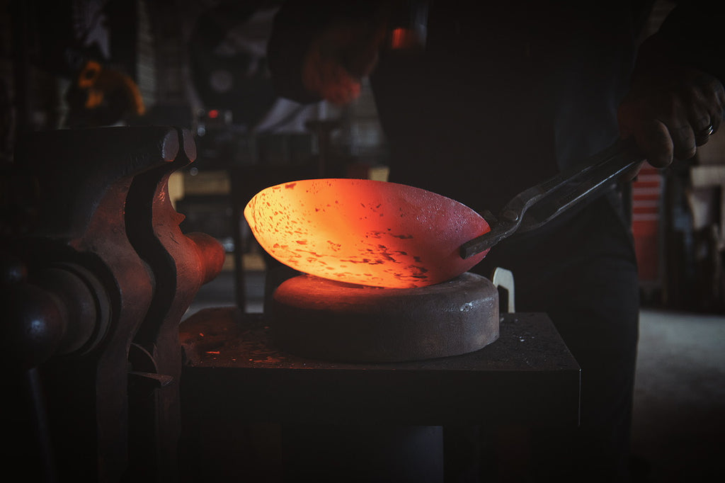 Hand-forged Steel Burger Press | Mill Scale Metal Works
