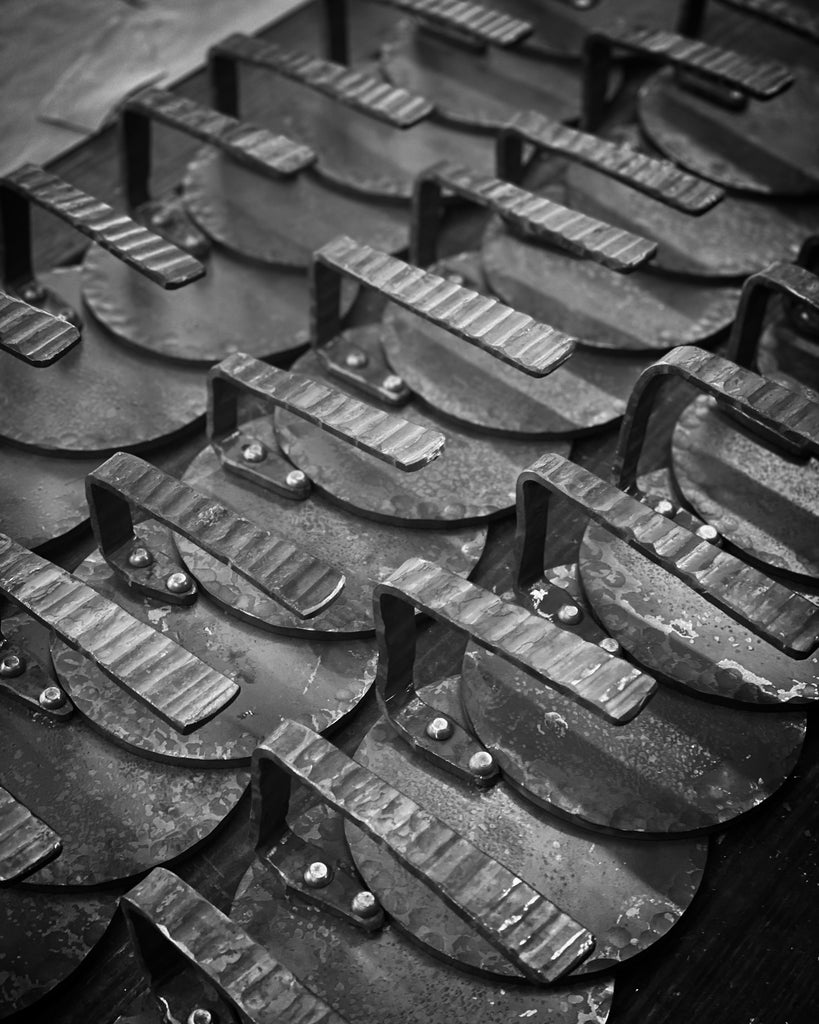 Hand-forged Steel Burger Press | Mill Scale Metal Works