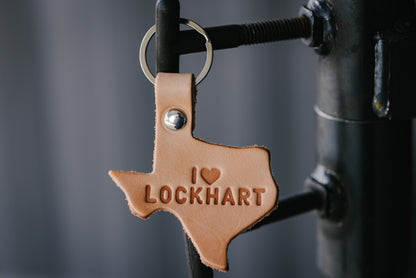 Leather Texas Keychain