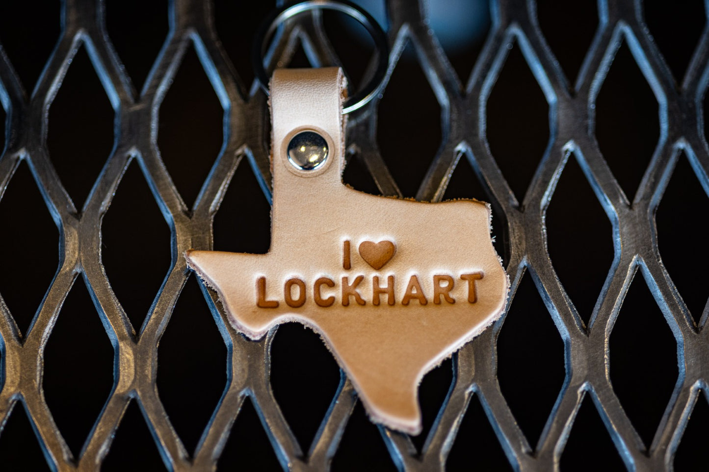 Leather Texas Keychain