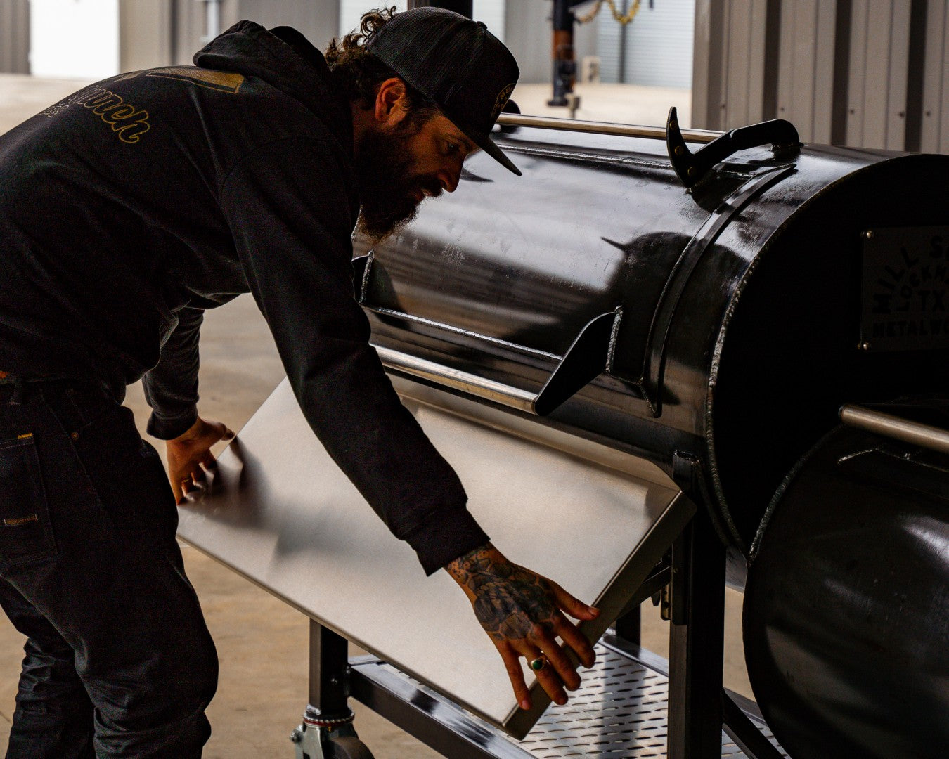 Stainless Steel Fold-Down Prep Table