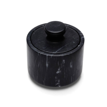 Fox Run Marble Salt Cellar, Black, 3" x 3" x 3"