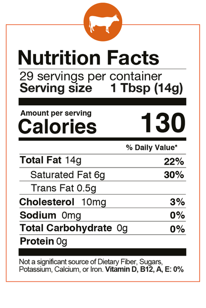 Grass Fed Tallow 14 OZ