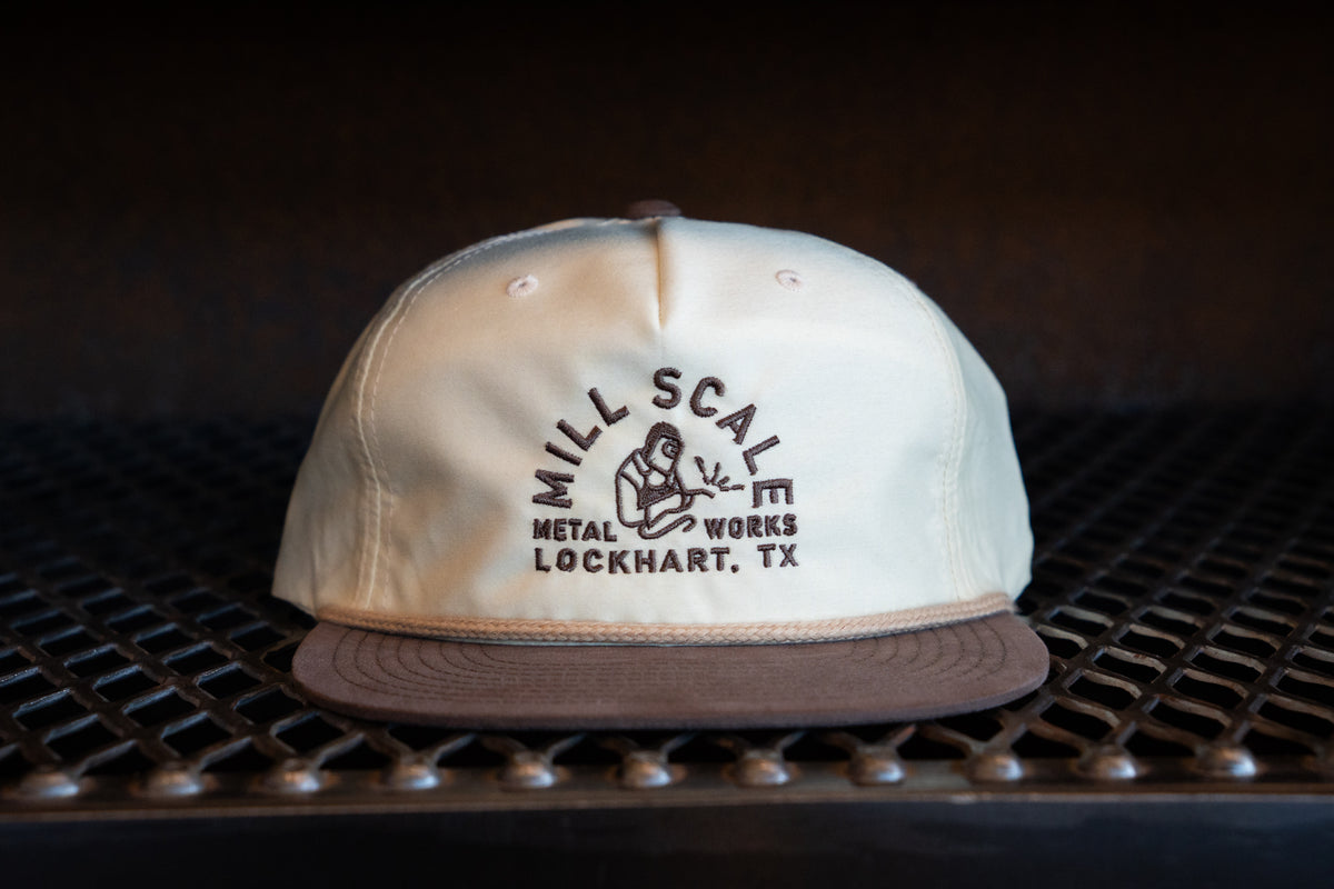 Brown and Cream Rope Hat