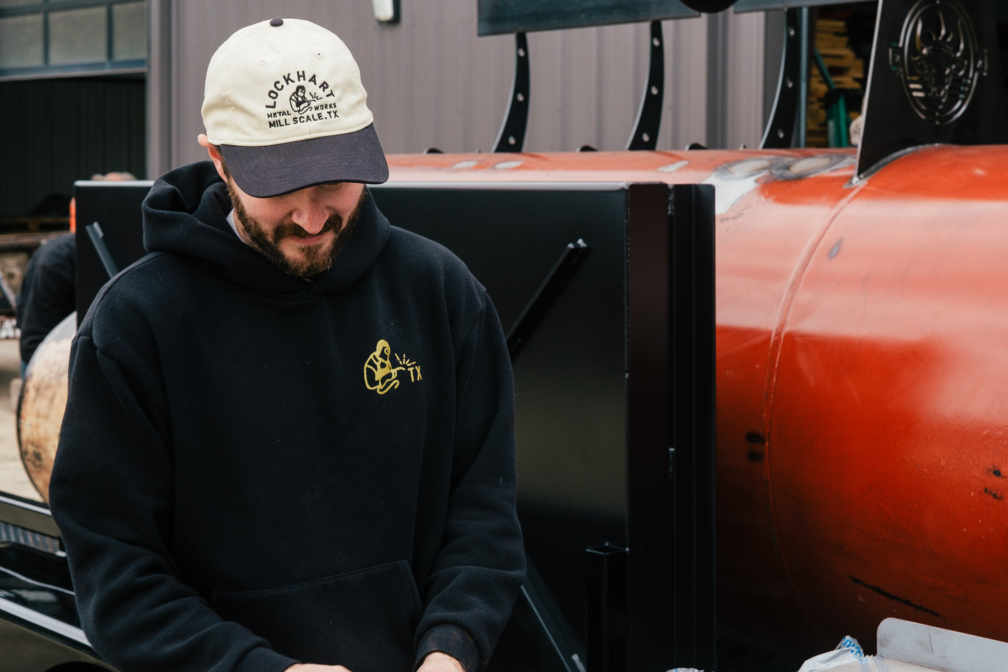 Cream and Black Dad Hat