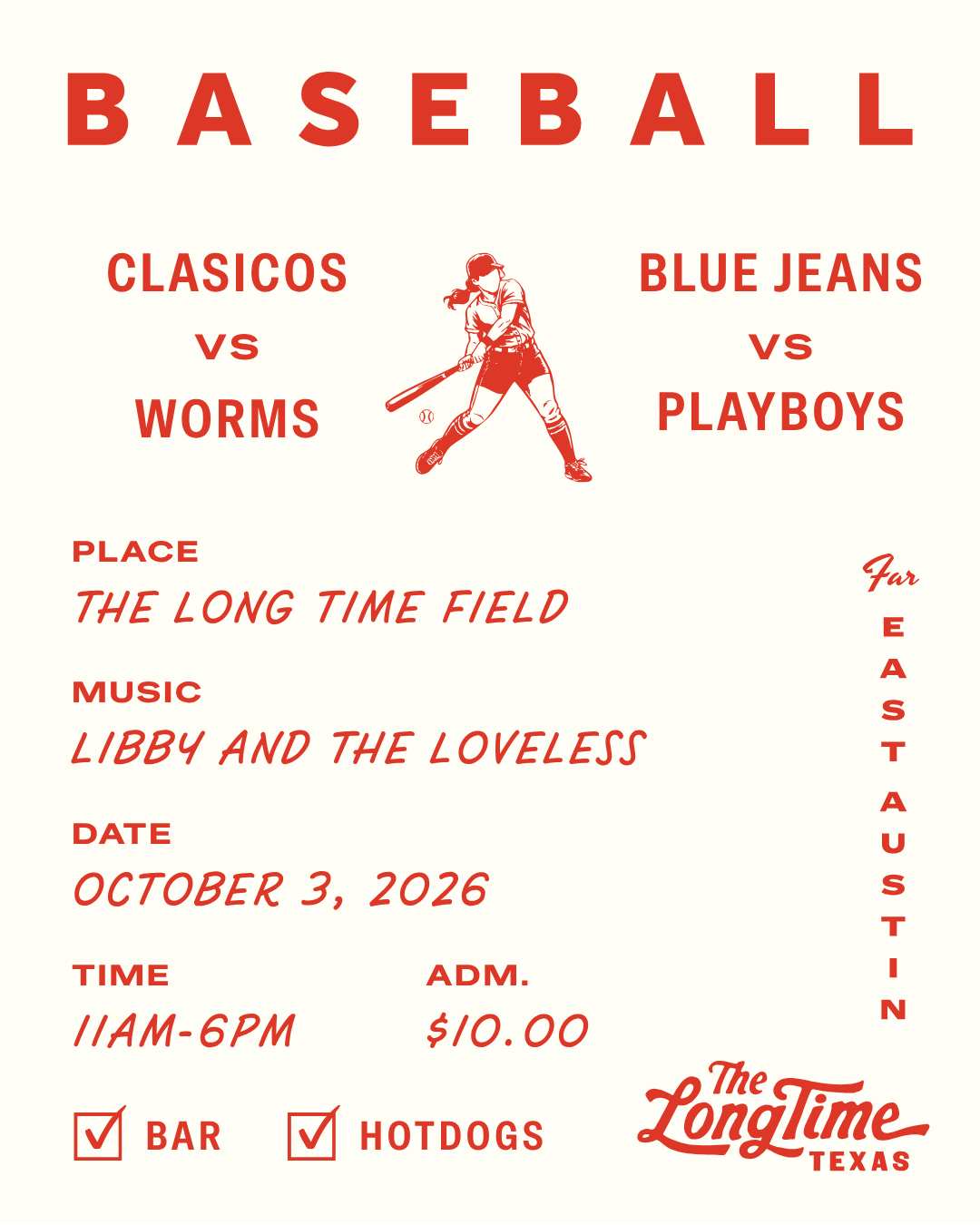 Saturday Sandlot Baseball Doubleheader
